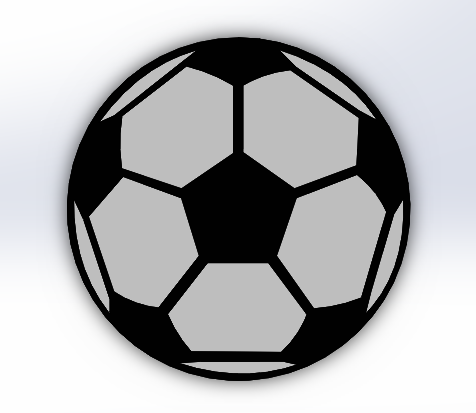 soccer ball key chain 3D print model - Mito3D
