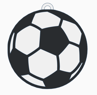 futebol bola chave chaveiro argolas 3d impressão stl impressora 3d print model - Mito3D