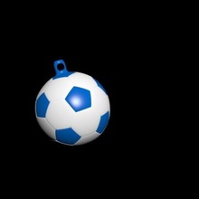 ballon de football porte-clés art sport anneau la balle 3d print model - Mito3D