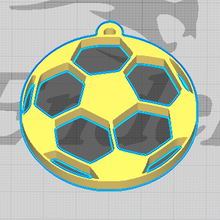 football Balle porte clés Football champions fanatique sport 3d print model - Mito3D