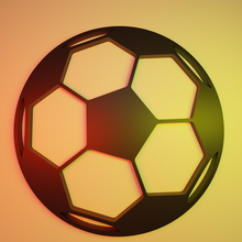 futebol bola cenário messi cristiano ronaldo sogro 3d print model - Mito3D