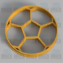 soccer ball cookie cutter home 3d print model - Mito3D