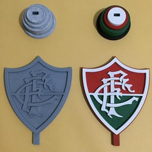 club di calcio scudo flamengo e fluminense art shield brasile fhield 3d print model - Mito3D