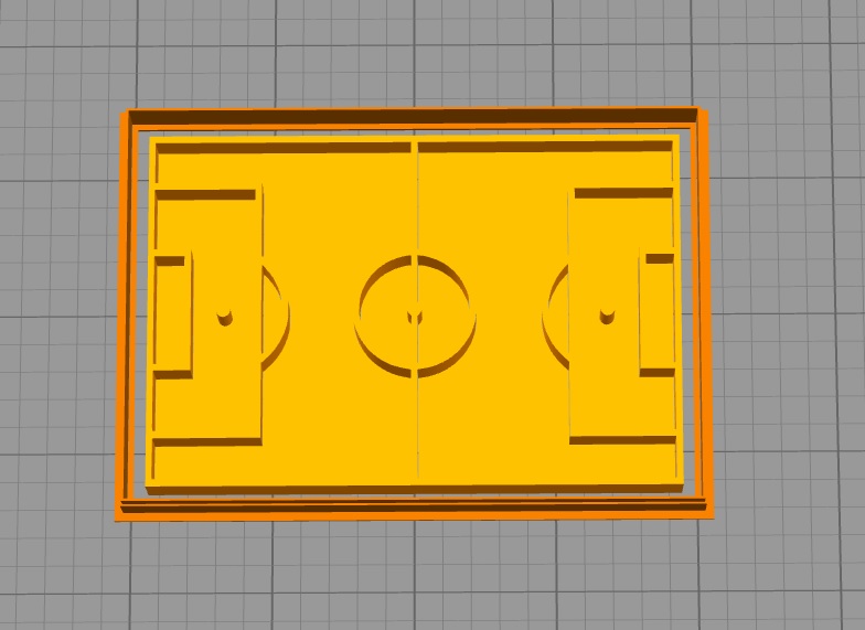 Fußball Feld Schneiden Stempel Plätzchen Schneiderstl Cutter stl stampa 3D print model - Mito3D
