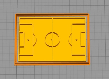 calcio campo taglio francobollo biscotto cutterstl taglierina stl stampa 3d print model - Mito3D