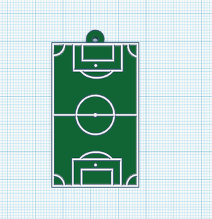 soccer field keychain 3d print model - Mito3D