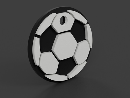 soccer football keychain european fun fusion 360 key sports worldcup keychains 3d print model - Mito3D