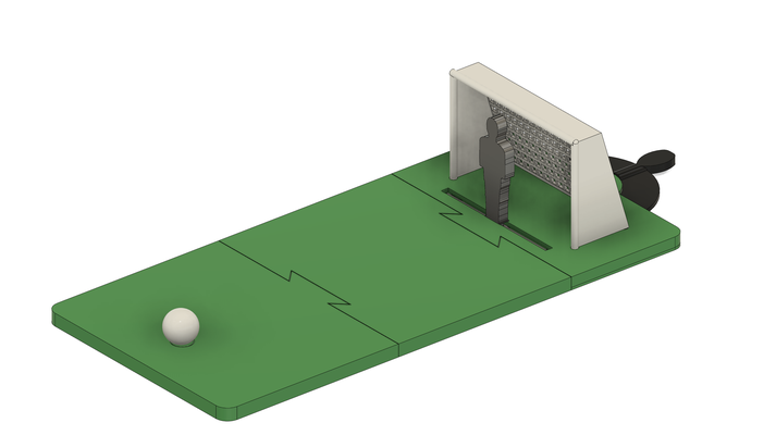 fútbol juego dedo mesa juguete amigos 2 jugadores pelota niños niño 3d print model - Mito3D