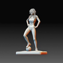 fútbol niña 2 Arte personas personaje imprimible modelo estatua alto escuela politécnica 3d print model - Mito3D