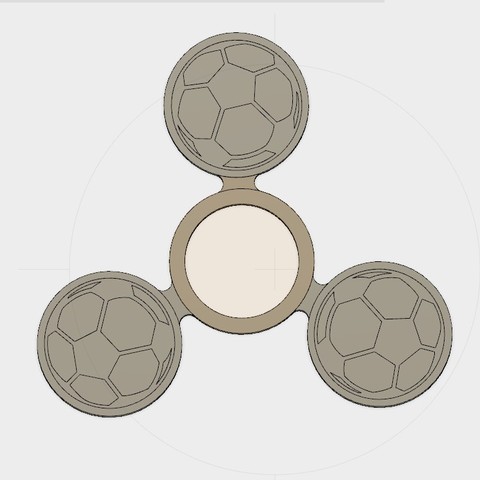 el fútbol de la mano spinner gadget handspinner juguete fidget 3D print model - Mito3D