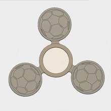 soccer hand spinner gadget handspinner toy fidget 3d print model - Mito3D