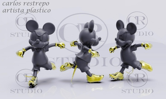 soccer mickey art decoration home office collectible orignal 3d print model - Mito3D