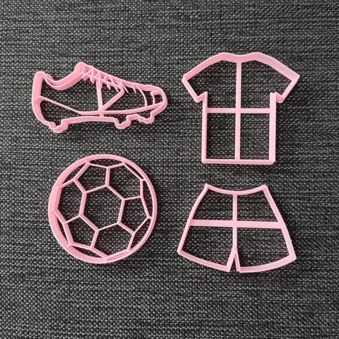 soccer pack-cookie-cutter home cookie cutter 3d drucken Drucker 3d-Drucker 3d-drucken Fußball 3D print model - Mito3D