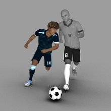football joueur 5 Football vie compétences entraînement futbol fifa match ballon exercices footballeur entraîneur footballeuse équipe 3d print model - Mito3D