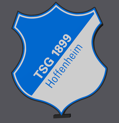 soccer tsg hoffenheim led lightbox socccer fu ball lampe lamp fun club fc emblem 1899 logo deko dekor 3d print model - Mito3D