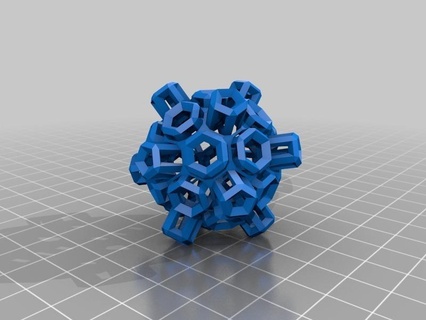 palla calcio matematica arte 3d print model - Mito3D