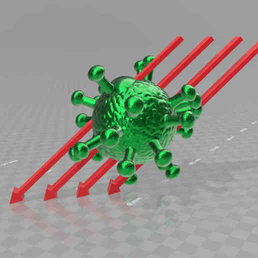 social crown virus art sculptures 3D print model - Mito3D