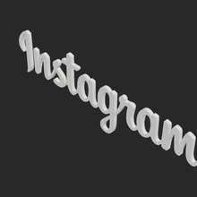 social instagram logo de le faire art facebook twitter réseau pc web 3d print model - Mito3D