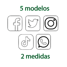 sociale media biscotto taglierina icone Facebook logo instagram twitter Pasticcino negozio WhatsApp tic toc formine per biscotti 3d print model - Mito3D