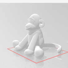 calzino scimmia whoo-whoo art la le scimmie animali animale carino ragazzi i giocattoli divertente tinkercad 3d print model - Mito3D