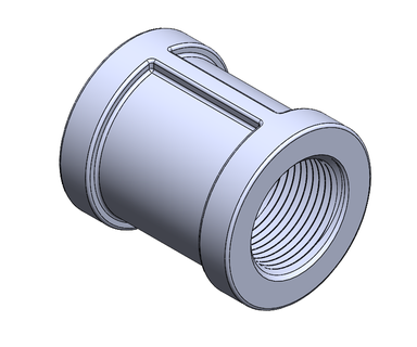 socket 05in 14npt galvanized nom valve pipe 3d print model - Mito3D