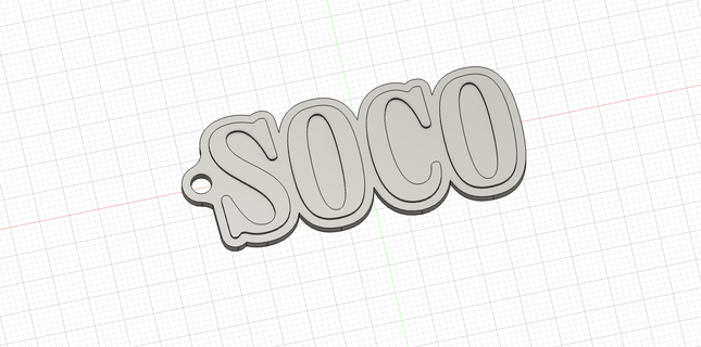 soco chave anel 3d print model - Mito3D