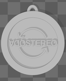 soda stéréo médaille musique Gustavo cerati Roche porte clés 3d print model - Mito3D