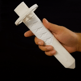 sode shirayuki Rukia épée eau Javel Katana anime pliable rétractable zanpakuto ichigo banques gadget 3d print model - Mito3D