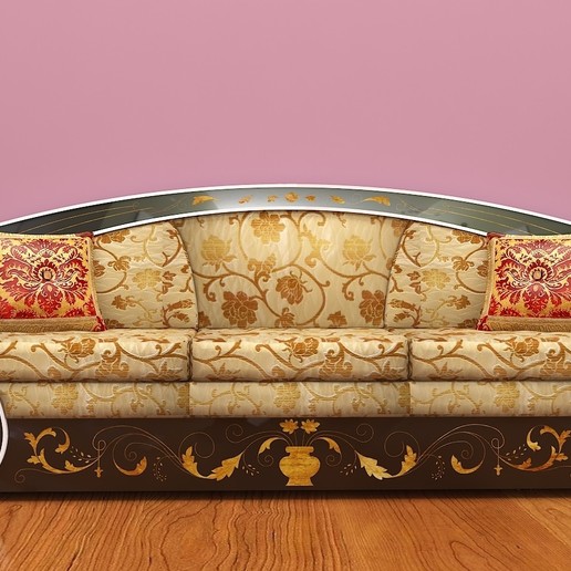 sofá arquitetura árabe branco moderno clássico europeia moroccon marroquino família ouro interior estilo almofada móveis a decoração o design luxo 3D print model - Mito3D