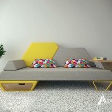sofá de 1 arquitetura interior moderno 3d print model - Mito3D