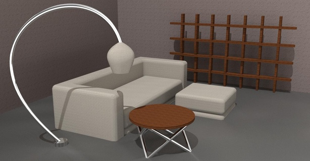 sofa furniture couch lounge living room 3d print model - Mito3D