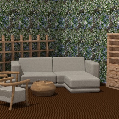 sofá mobília salão vivo 3d print model - Mito3D