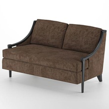 sofá 2 lugareños arquitectura diseño interior Sillón madera menaje habitación vivo clásico mueble 3d print model - Mito3D