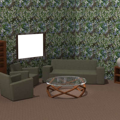 sofá cadeira mobília salão vivo arquitetura 3d print model - Mito3D