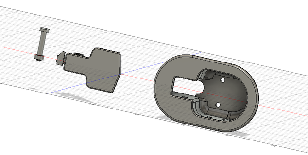 sofa handle lever 3d print model - Mito3D