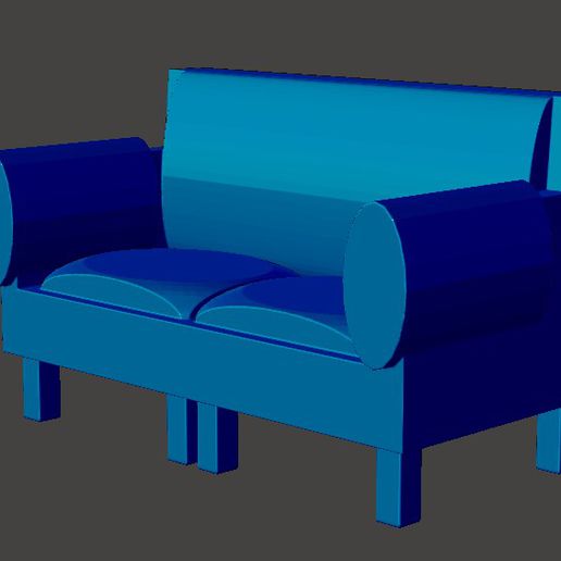 sofa v2 3D print model - Mito3D