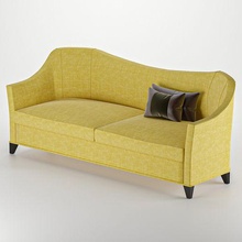 sofá amarelo arquitetura mobília conforto família interior 3d print model - Mito3D