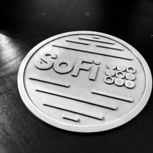 sofi bevanda sottobicchiere gadget tech banca fintech tesla investire 3d Stampa 3d print model - Mito3D