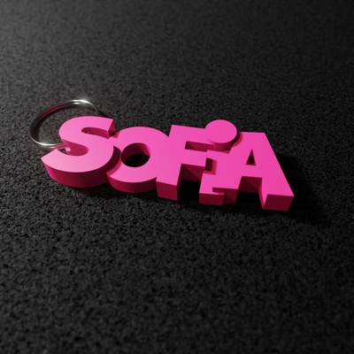 sofia porte clés gadget 3d print model - Mito3D