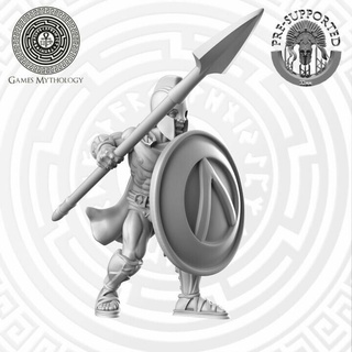 sokram Spartalı savaşçı oyunlar mitoloji epik fantezi dokuzuncu yaş vekil 32mm ölçek savaş oyunu oyunları 3d print model - Mito3D