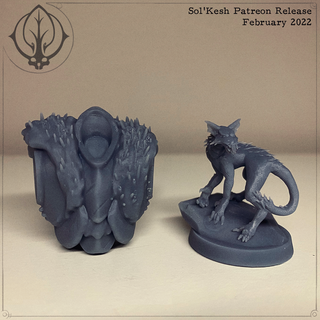 sol'kesh scavick 3d mini item solkesh creature miniature monster alien rat rodent mouse d&d dnd tabletop aos sigmar fantasy opr one pager rules frostgrave 3d print model - Mito3D