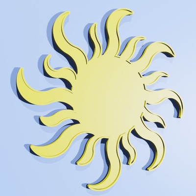 sol art soleil étoile astronomie énergie décoration décoratif moule ciel solaire photosynthèse panneau 3d print model - Mito3D