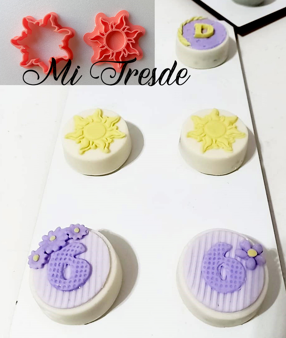 sol rapunzel cutter marker cutting sun stamp princess 3D print model - Mito3D