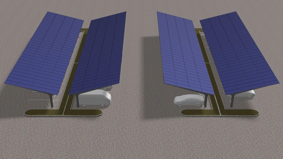solar carport 23u01 3d print model - Mito3D