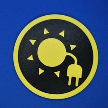 güneş bardak altlığı signs_logos 3d print model - Mito3D