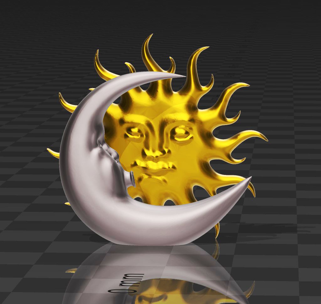 solar eclipse on april 8 2024 home sun moon 3D print model - Mito3D