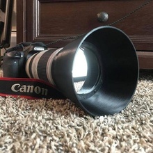 solar filtrar lente capucha v2 canon 100 400mm 77mm diámetro 400 baader dslr eclipse cámara 3d print model - Mito3D