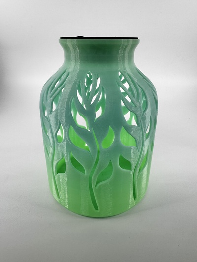 solar lantern flower stem home garden light lamp outdoors glow 3d print model - Mito3D