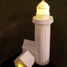 solar lighthouse home decor decoration electronics garden house light 3d print model - Mito3D