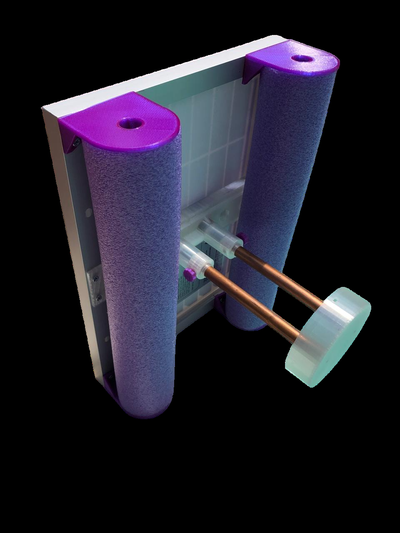 solar panel pool ionizer swimming chlorine copper ions 3d print model - Mito3D